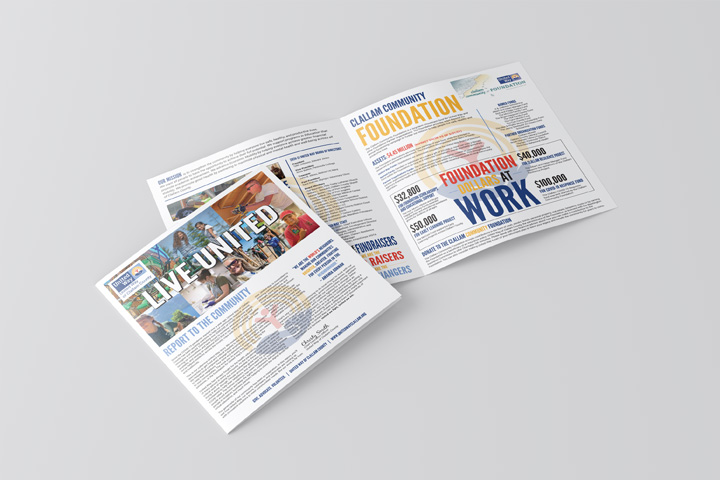 mockup of square booklet layout